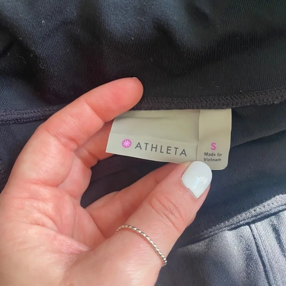 Athleta Metro 7/8 Black Leggings Size Small